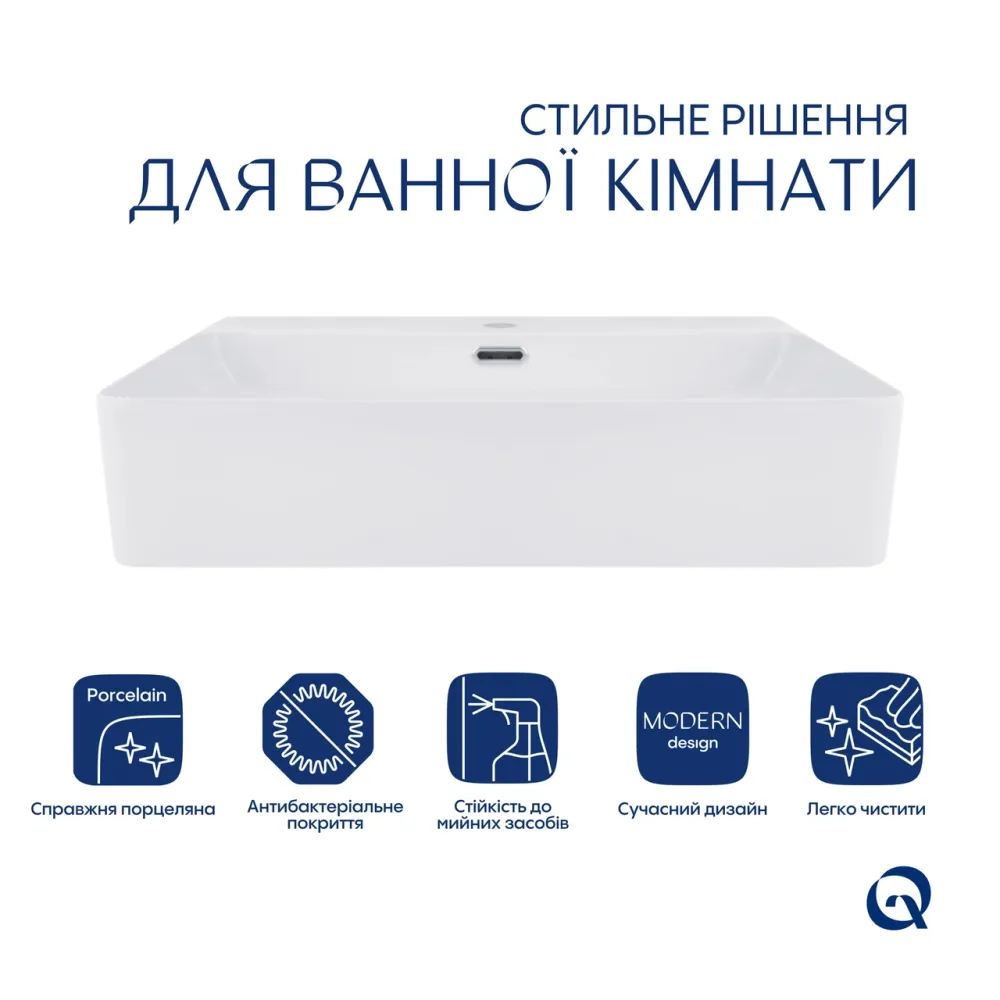 Раковина Qtap Nando LT 610х420х140 White QT12116146W Киев - изображение 9