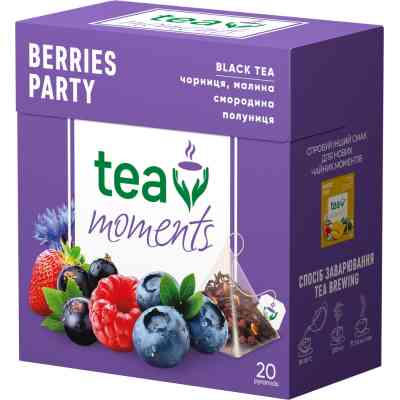 Чай Tea Moments Berries Party чорний 20х1.8 г пірамідки (tm.00230) Вінниця