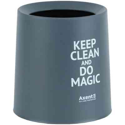 Кошик для паперів Axent Настільний контейнер для сміття, круглий, сірий (2131-03-A) Вінниця