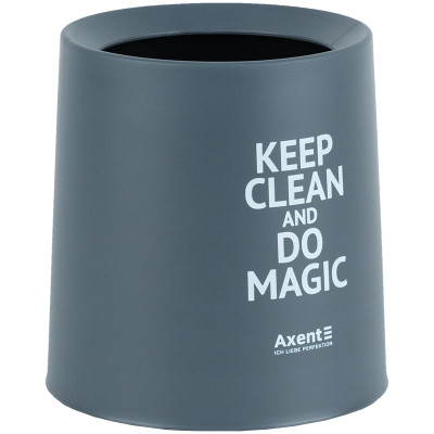 Кошик для паперів Axent Настільний контейнер для сміття, круглий, сірий (2131-03-A) Вінниця - фото 2