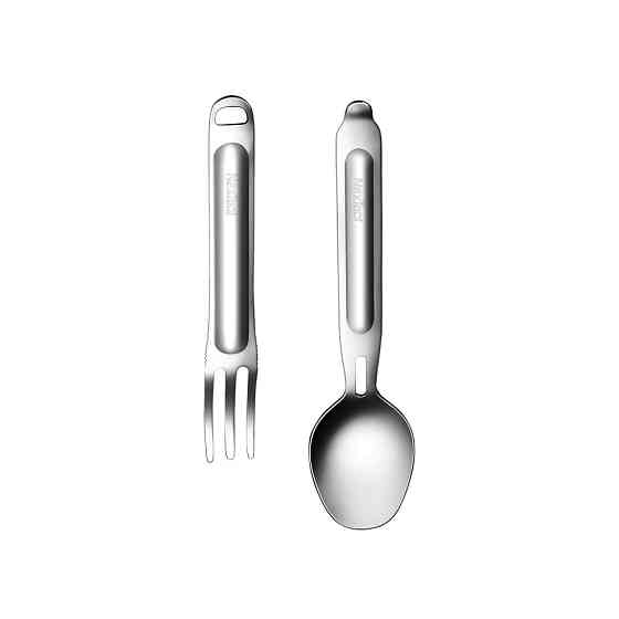 Туристичний набір ложка-виделка NexTool Portable Stainless Steel Tableware, нержавіюча сталь Київ