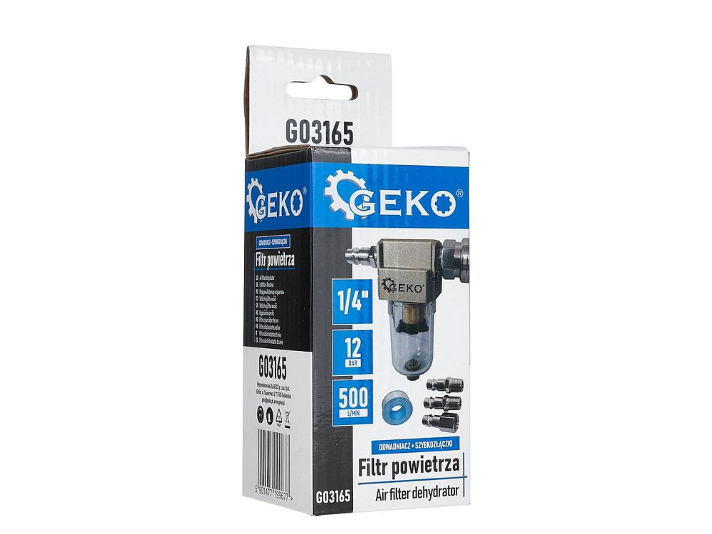 Повітряний фільтр 1/4" з водовіддільником "GeKo" + 4 швидкоз'ємних з'єднувача Стрый - изображение 6