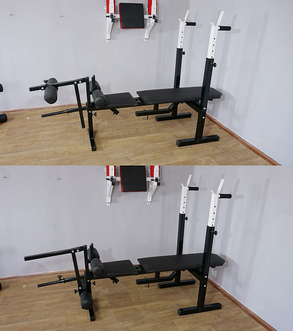 Скамья для жима со стойками Стойки, скамьи для жима и приседаний регулируемая складная Киев - изображение 7