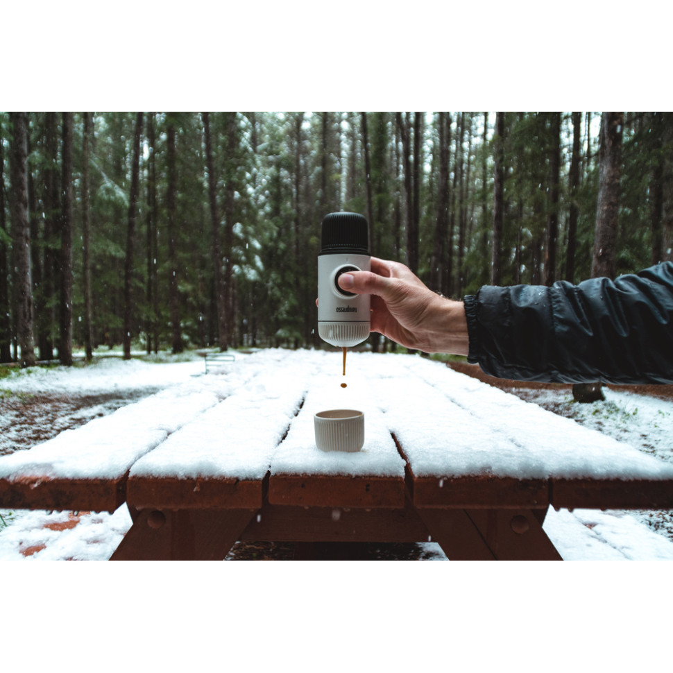 Эспрессо-кофеварка Wacaco Nanopresso 18 бар 80мл с чехлом Белый Киев - изображение 5