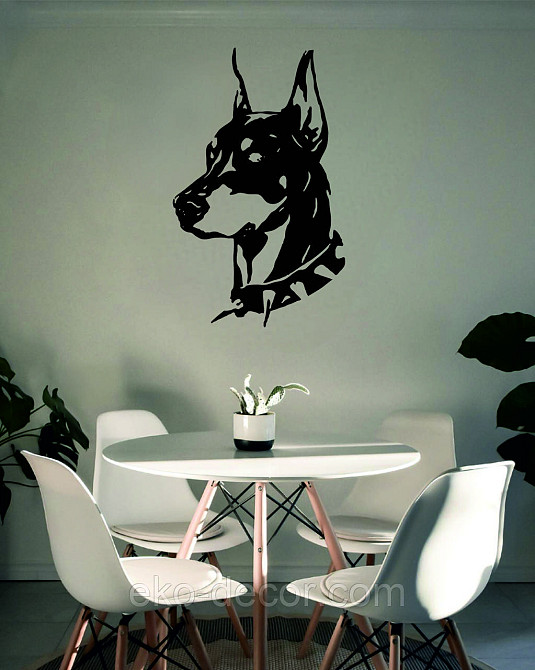 Декоративное настенное Панно «Доберман», Декор на стену 70*43 см, Черный Киев - изображение 6