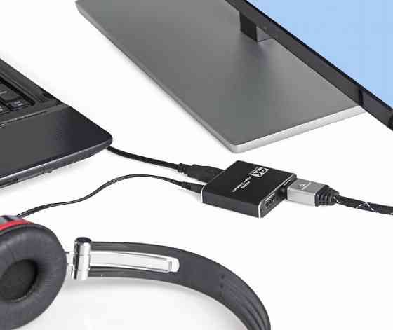 Адаптер HDMI-USB+3.5 мм (F/F), Black (UHG-4K2-01) Чорний Харків