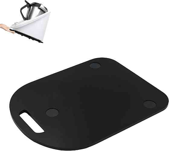 Скользящая доска для Thermomix TM5/TM6 акриловая черная 8 мм с шариковыми роликами ручкой и резиновыми ножками Киев