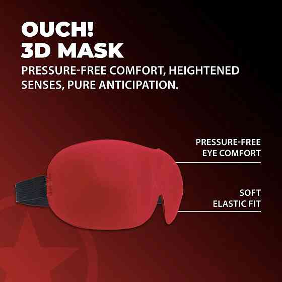 Маска на очі - Ouch! 3D Blindfold Red Sex Aura Київ