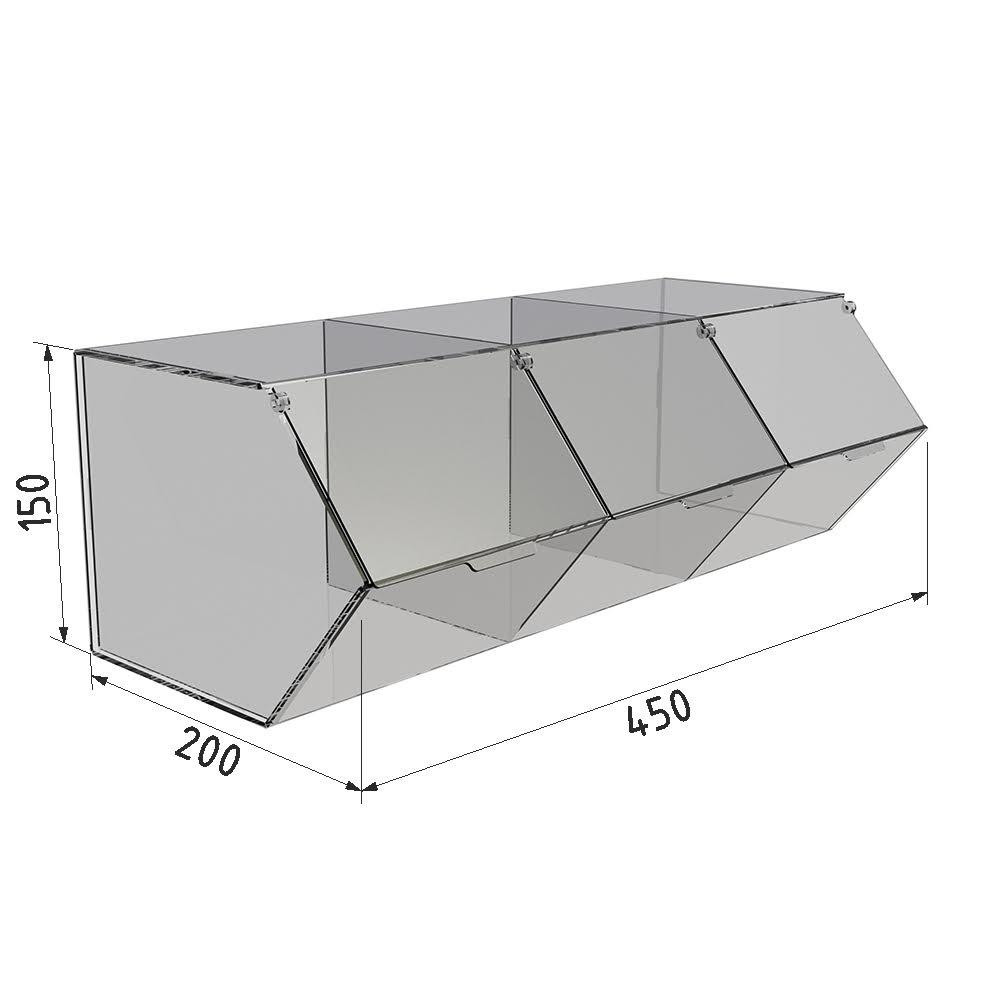 Диспенсер EKOSTAR для мармеладів, снеків, горіхів 3 комірки Київ - фото 4