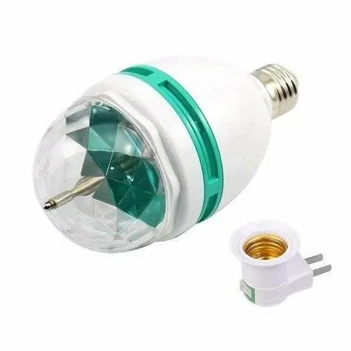 Світлодіодна диско-лампа Ball RHD-15 LY 399 E27: обертова, 3 LED (RGB), з перехідником у розетку Одеса - фото 3
