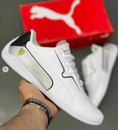 Кроссовки PUMA Белые Мужские Пума Авто Мото Кожаные (размеры: 41,42,43,44) Днепр