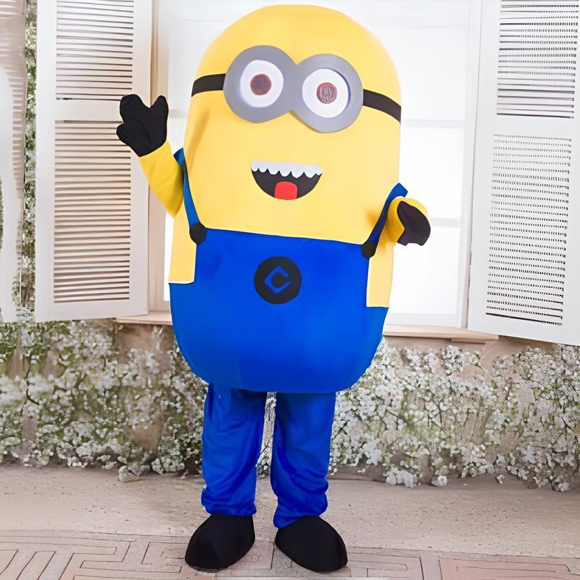 Карнавальный костюм Миньон двуглазый RESTEQ для взрослых — хлопковый костюм на Хэллоуин, рост 150–185 см Киев - изображение 2