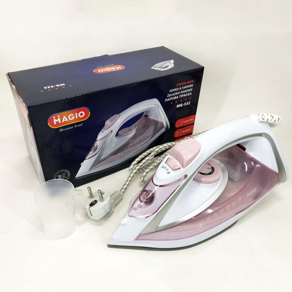 Паровой утюг для ухода за тканью MAGIO MG-532 2800 Вт, Электрический утюг для бытовых нужд IL-30 Львов - изображение 6