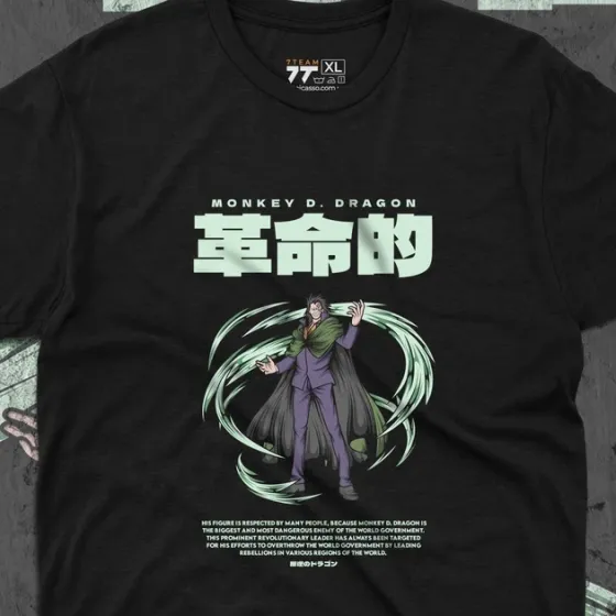 Футболка мужская с принтом Ван Пис Monkey D Dragon Размер 48 Anime0253 Днепр