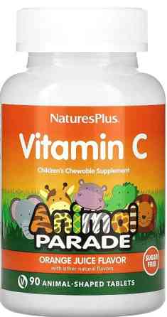 Вітамін C для дітей жувальний Nature's Plus Vitamin C Animal Parade 90 жов таб апельсин Київ