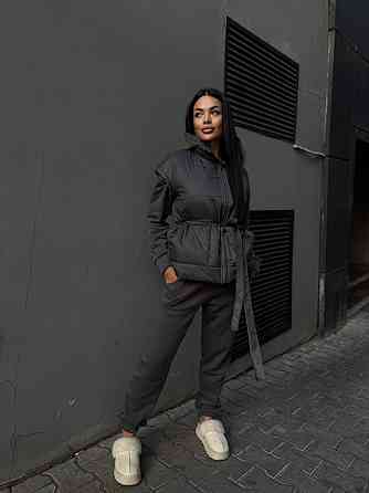 Женский теплый костюм тройка (жилетка+штаны+худи) Одесса