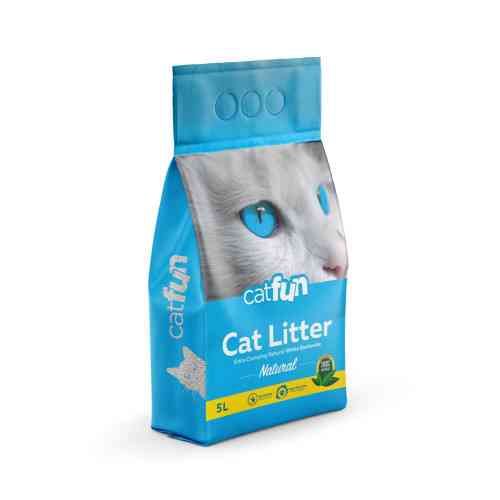 Наполнитель Catfun для кошачьих туалетов бентонитовый натуральный 5 л Киев