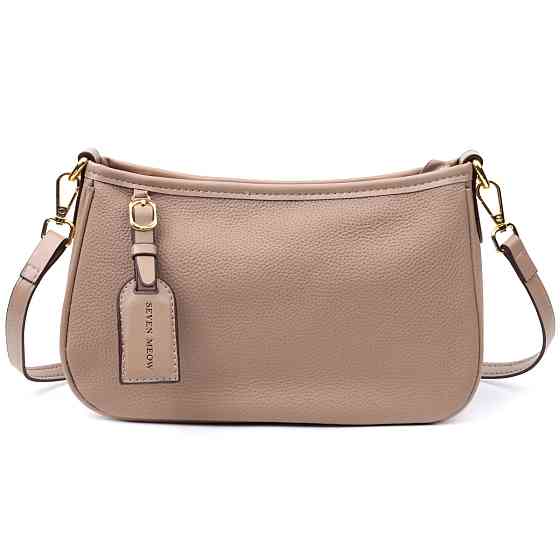 Женская сумка с двумя съемными ручками из натуральной кожи Vintage 22632 Бежева Киев