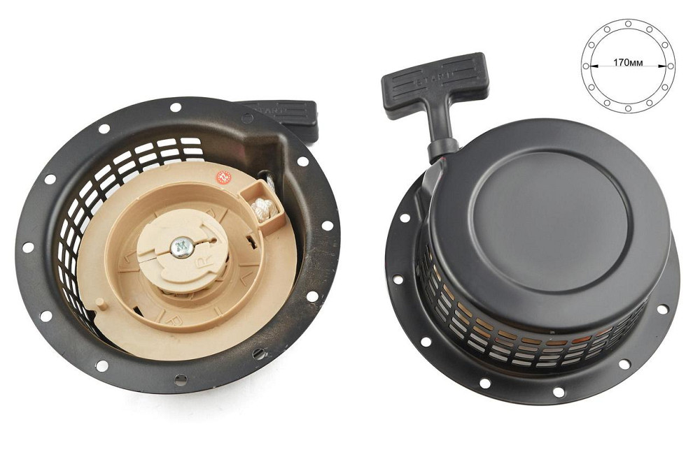 Стартер ручний (у зборі) мотоблок, бензогенератора 178F/186F (6/9Hp, D-17 см) Мукачево - фото 1