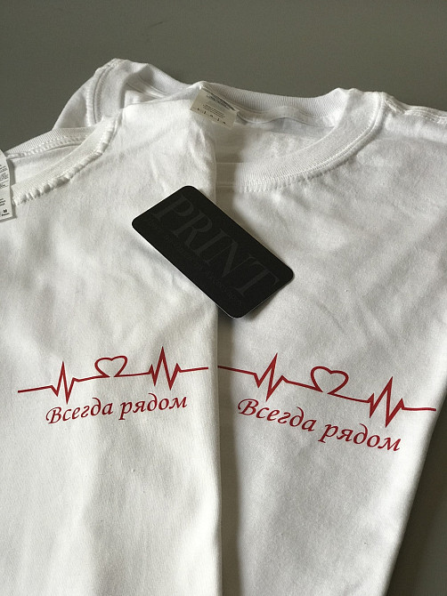 Парні футболки для хлопця та дівчини з кардіограмою Чернівці - фото 2