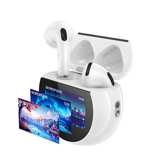 Бездротові навушники BOROFONE BW87 Mist true wireless BT headset with touch screen White Київ
