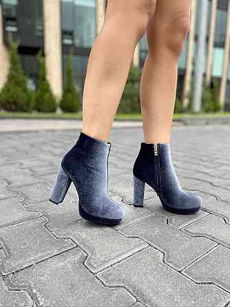 Жіночі черевики STILLETA сірі велюрові на підборах 11 см (D1866-A5070-2 3417) Коломия