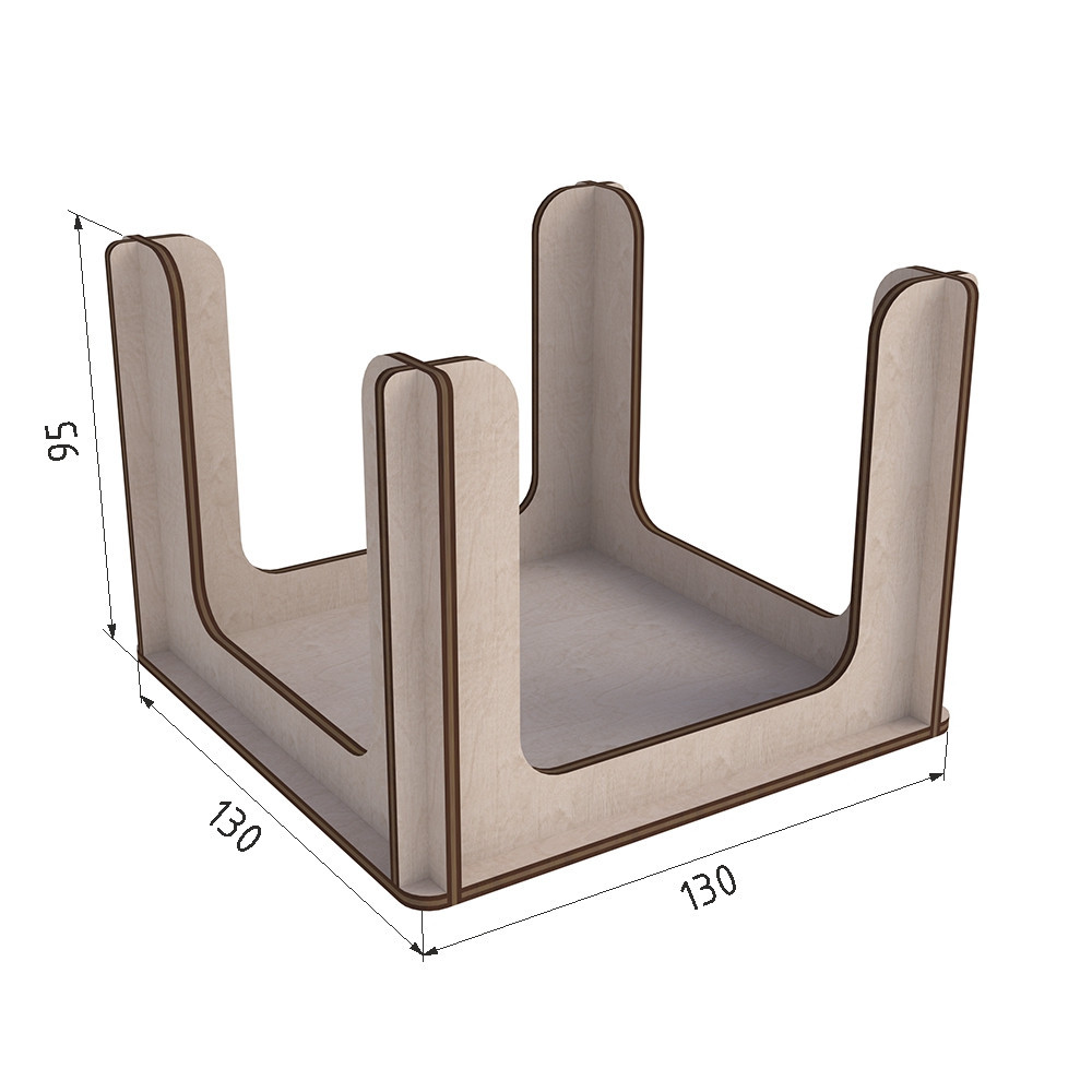 Салфетница EKOSTAR деревянная 130х130х95 Киев - изображение 3