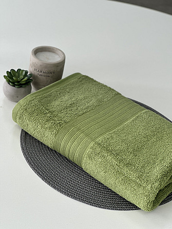 Полотенце банное Ideal Textile однотонное 500 г/м2 70х140 см (56860394) Оливка 1 шт Черновцы - изображение 1
