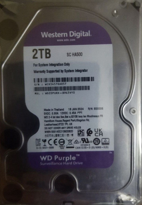 Жорсткий Диск: HDD Western Digital WD 4TB. WD Purple ( WD40PURX) Київ - фото 2