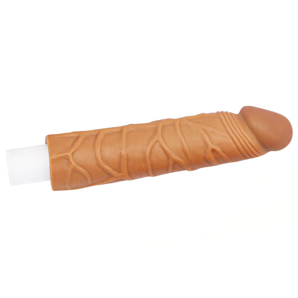 Насадка на член - Pleasure X-Tender Penis Sleeve Add 1" Brown Sex Aura Київ - фото 2