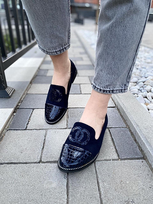 Туфлі жіночі A1050-8 темно-сині еко-шкіра 39 (2462) Коломия - фото 1