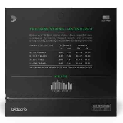 Струны для гитары D'Addario NYXL Bass Super Light (40-95) (NYXL4095) Винница