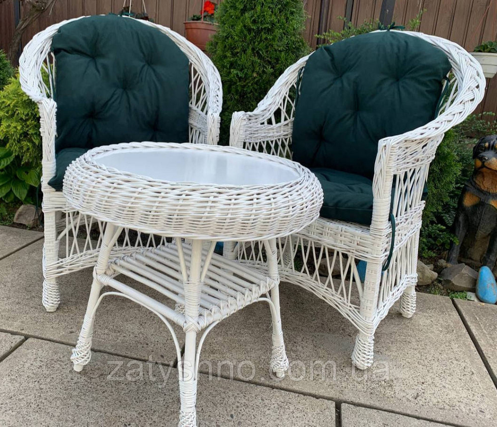 Меблі плетені з лози, набір Київ - фото 1