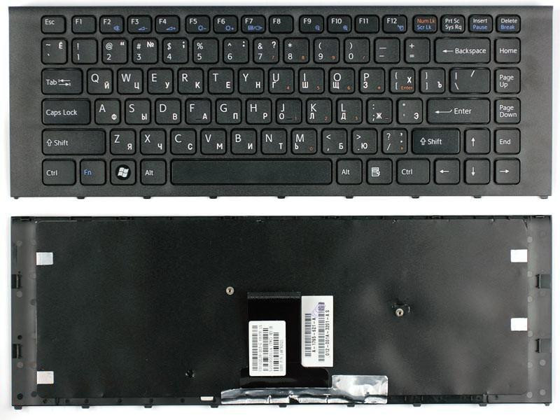 Клавиатура для ноутбука Sony Vaio (VPC-EA) Black, (Black Frame) RU Вінниця - фото 1