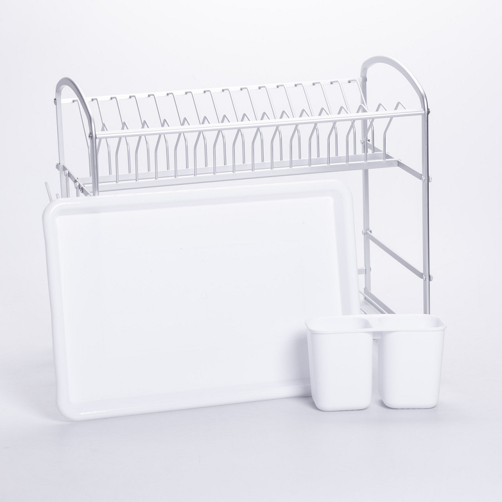 Yiwu Двоярусна сушарка для кухні алюмінієва з лотком і тримачами HP-46-13 Коломыя - изображение 3