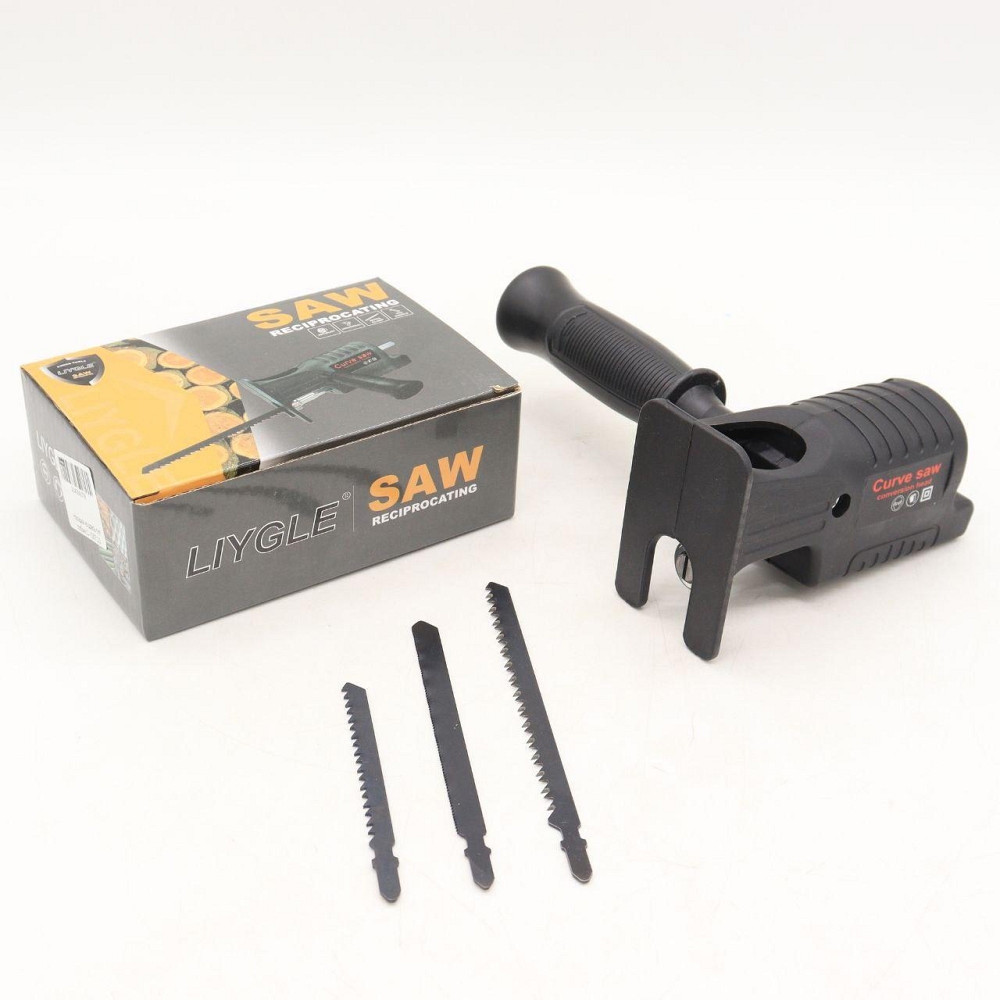 Насадка-лобзик для дриля + 3 полотна / Багатофункціональна насадка для шуруповерта зі знімним полотном Київ - фото 10