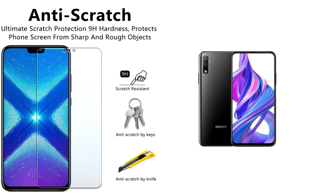 Защитное стекло NeoGlass для Honor 9X, 9X Pro – ультрапрозрачное и устойчивое Киев - изображение 1