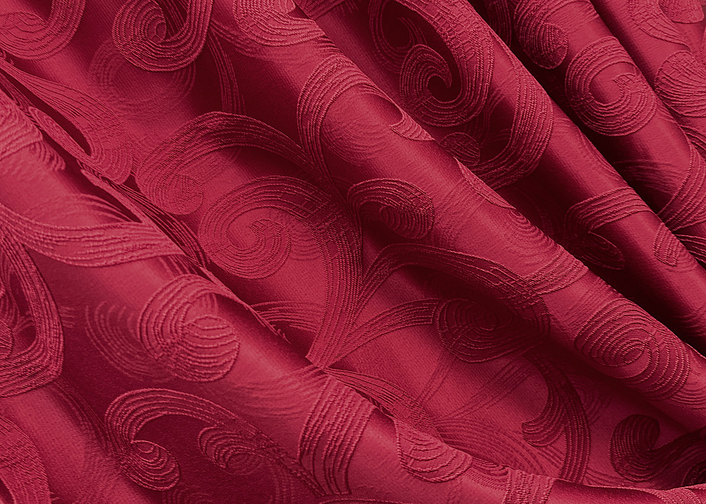 Комплект готовых штор VR-Textil Жаккард № 1739ш Рубиновый 150х285 см 2 шт (33-0641) Киев - изображение 6