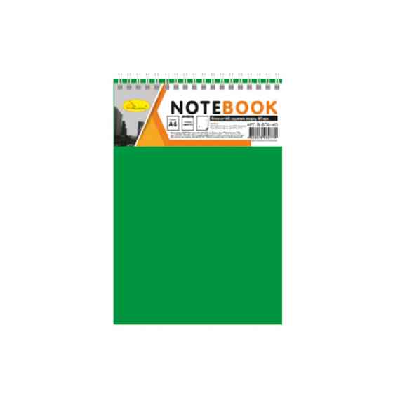 Блокнот А6 В-БП6-80, 80 листов, пружина сверху Зеленый Винница