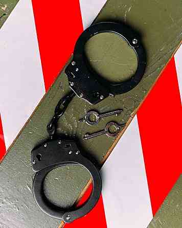 Справжні сталеві наручники для поліції Чорні ПП7556 Одеса