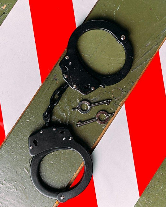 Справжні сталеві наручники для поліції Чорні ПП7556 Одеса - фото 5