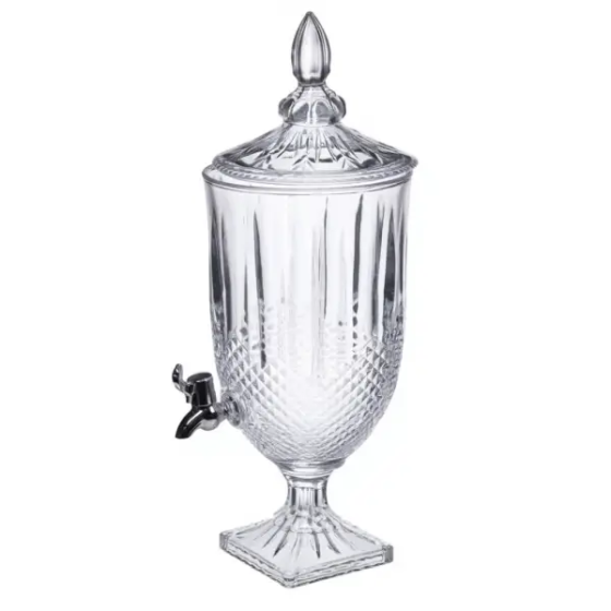 Лимонадниця скляна 3 літри з краном і кришкою HP-19-299 Коломия