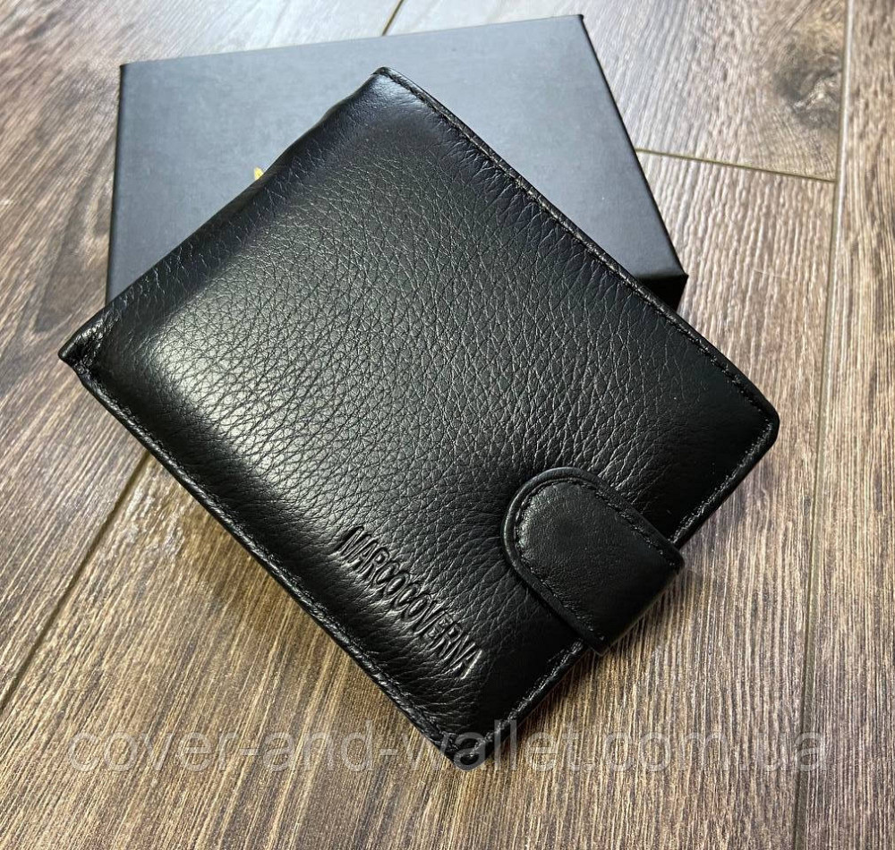 Мужской кожаный портмоне с визитницей на кнопке Marco Coverna M 111 Киев - изображение 8