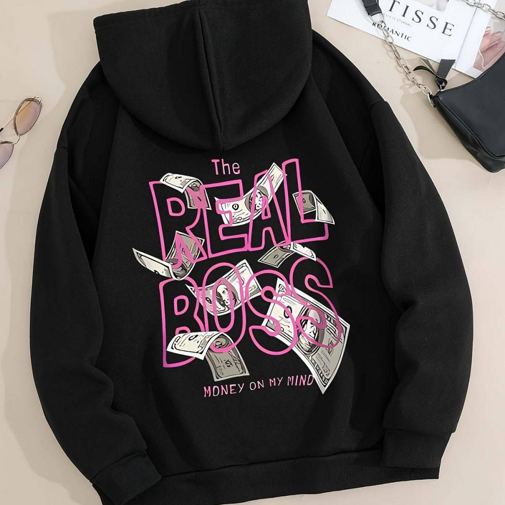 Женское стильное оверсайз худи с принтом тринитка на флисе Одесса - изображение 4