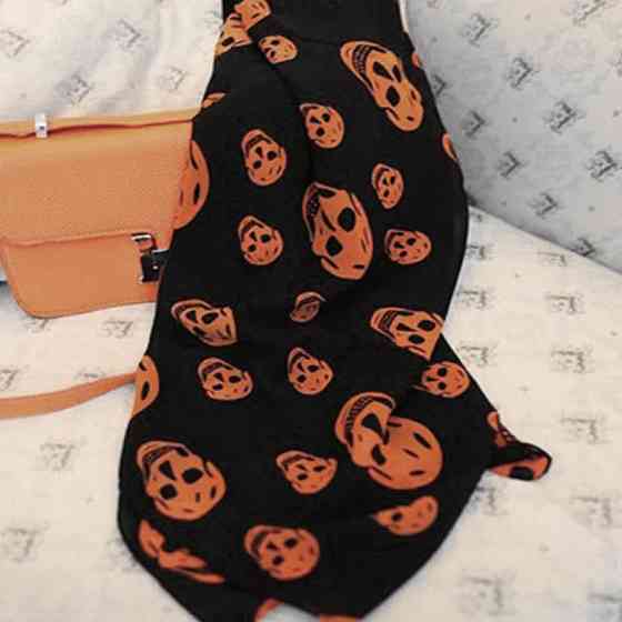 Женский шарф с черепами - размер шарфа 145*70см, шифон Киев