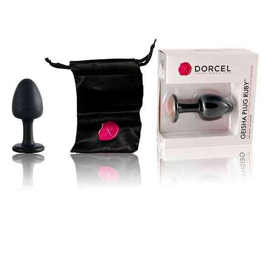 Анальна пробка Dorcel Geisha Plug Ruby M з кулькою всередині, створює вібрації, макс. діаметр 3,2см Sex Aura Київ