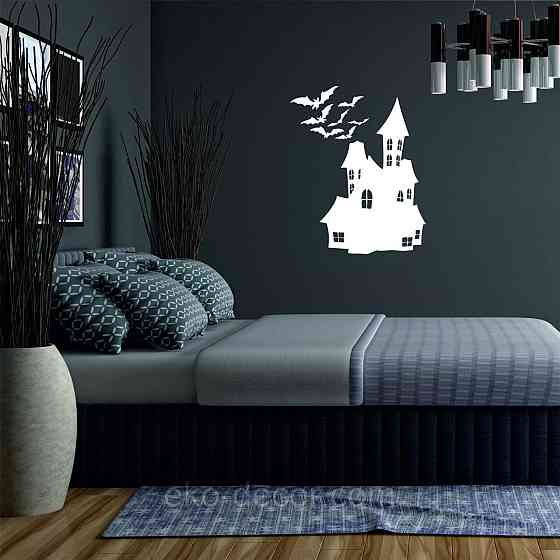 Декоративне настінне Панно «Замок», Декор на стіну 70*53 см, Білий Київ