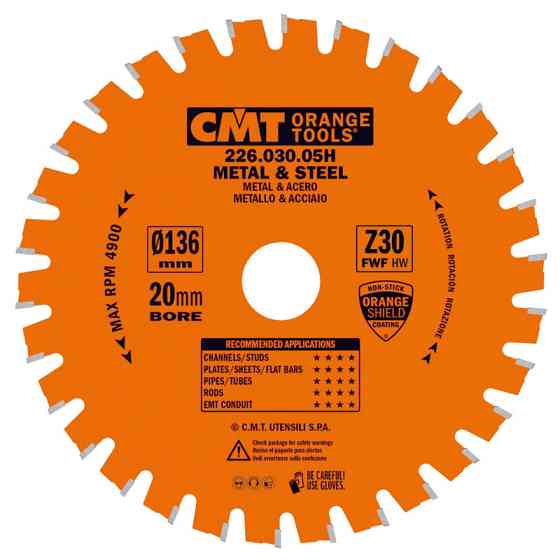 Пиляльний диск по металу CMT 136.5x20x30z K1.5/1.2 (226.030.05H) Одеса