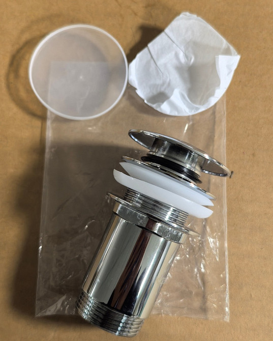 Донный клапан для раковины Koer PW-08-01 1 1/4'' без перелива автоматический СLICK-СLACK (Цвет хром) (KR5786) Киев - изображение 8