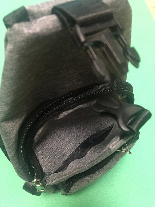 Чоловіча сумка через плече сіра- розмір сумки 30*20см, 4 кишені, з USD шнуром в комплекті Київ - фото 7